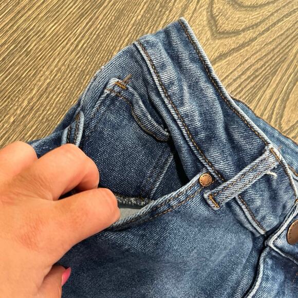 Bien Bleu Womens Skinny Jeans High Rise Distressed Denim Medium Wash Blue Sz 20 - Picture 5 of 11